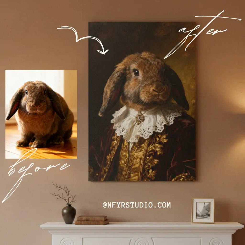 Haustiergemälde auf Leinwand & Poster - Personalisiert mit deinem Foto