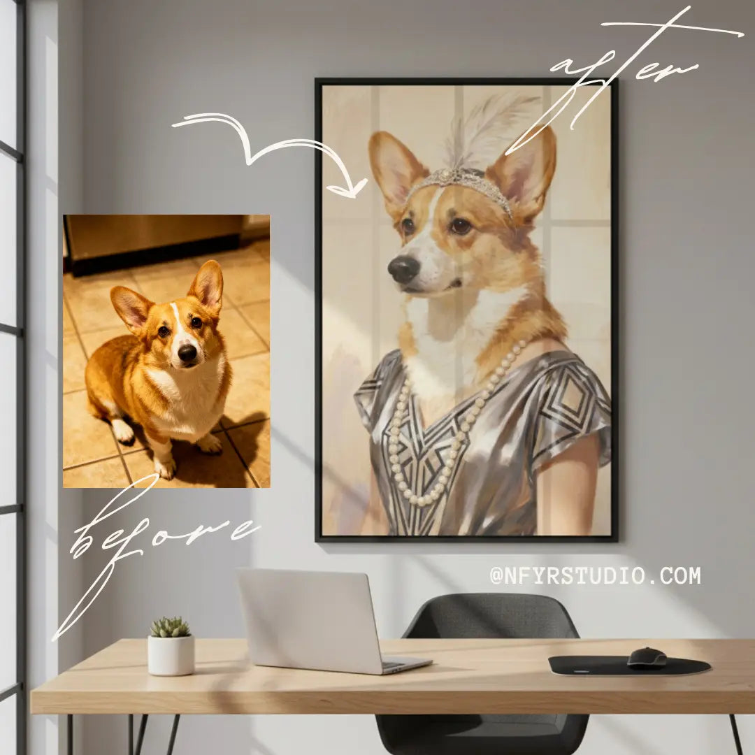 Haustiergemälde auf Leinwand & Poster - Personalisiert mit deinem Foto