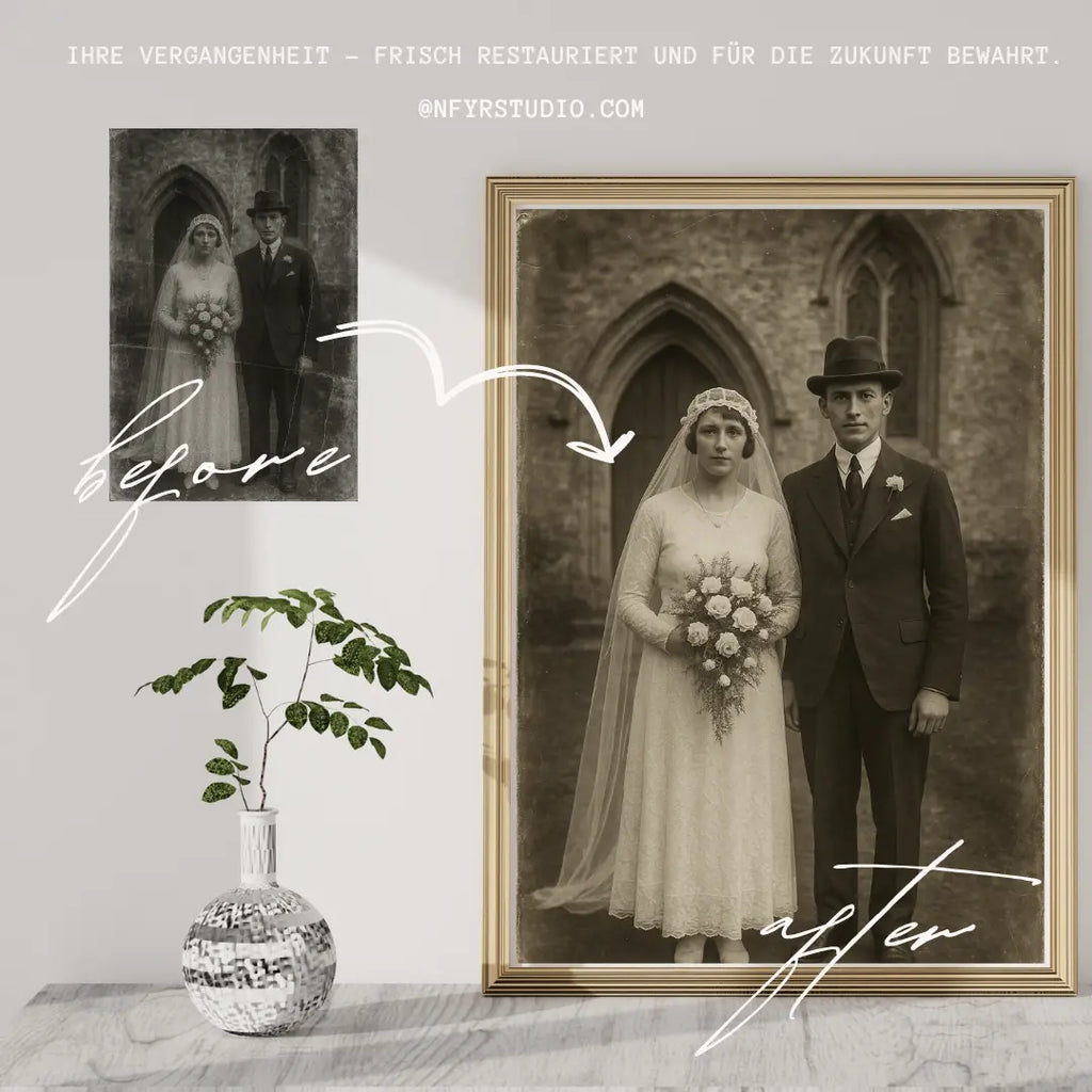 Das schönste Geschenk: Verblasste oder kaputte Familienfotos werden originalgetreu restauriert