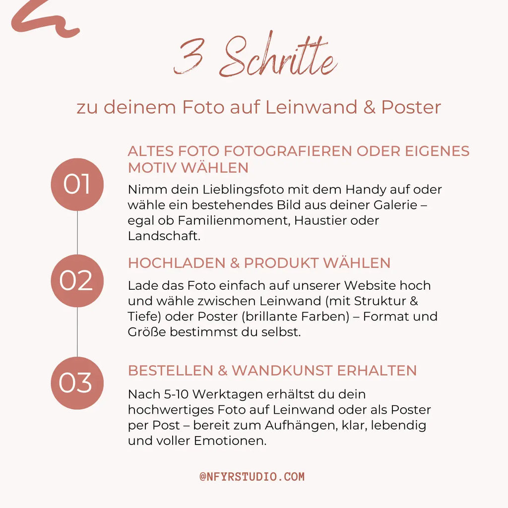 Deine schönsten Erinnerungen als Leinwand und Poster – in wenigen schritten bestellt 