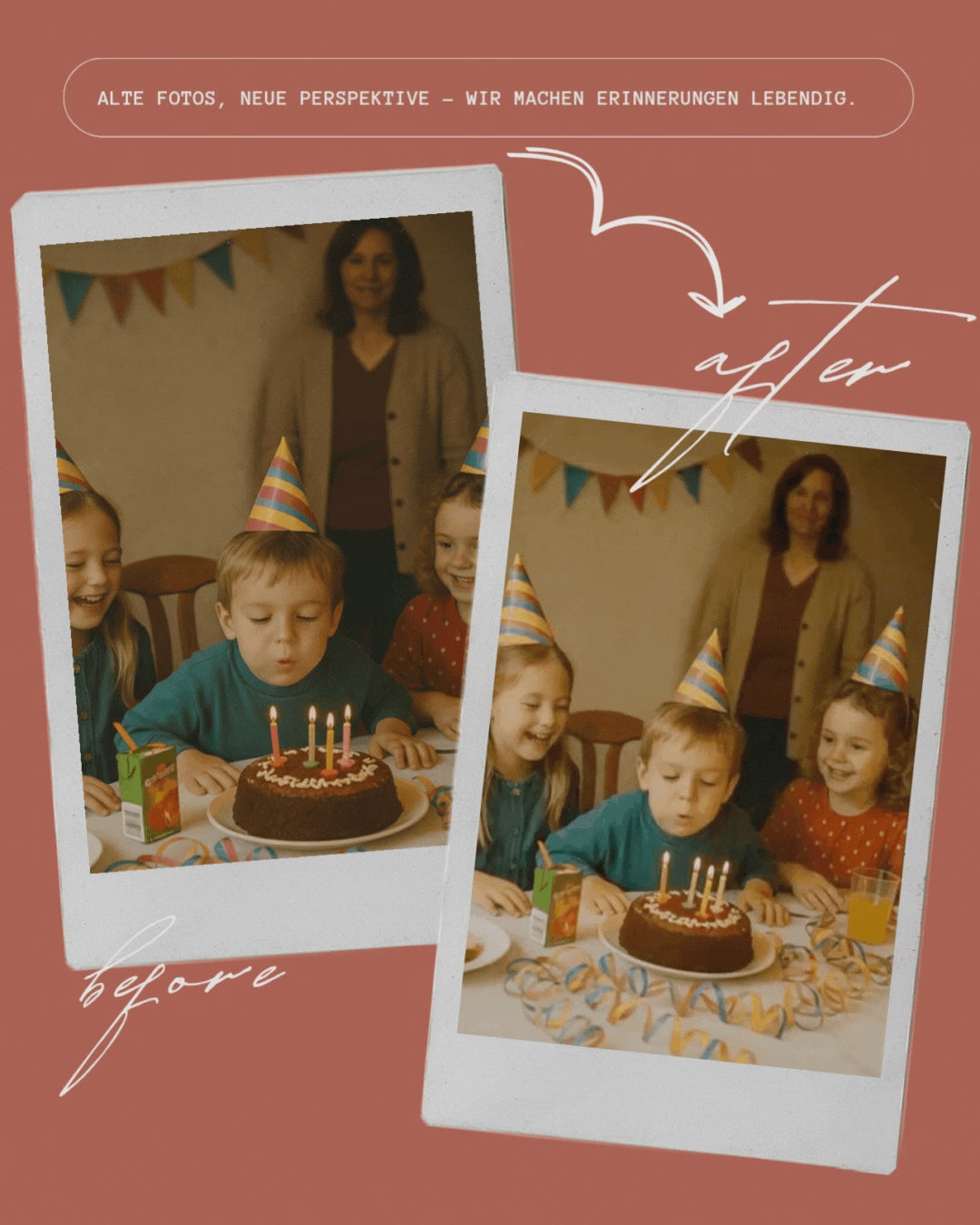 Alte Fotos wiederbeleben | Familienfotos in bewegte Videos verwandeln