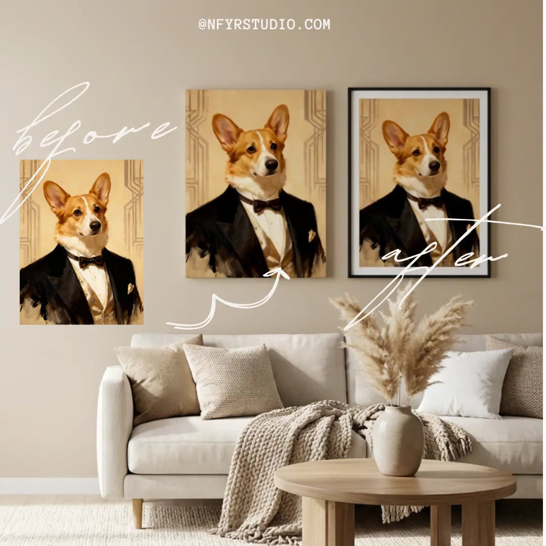 Klassisches Haustierportrait als Poster-Druck in Premiumqualität